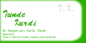 tunde kurdi business card