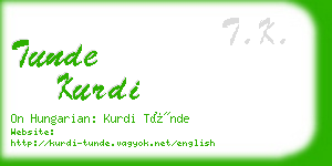 tunde kurdi business card